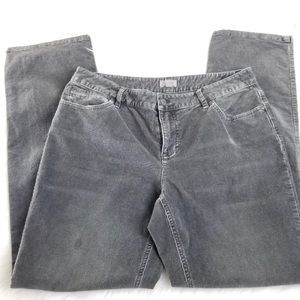 J. Jill Boyfriend Corduroys. Size 24 Gray